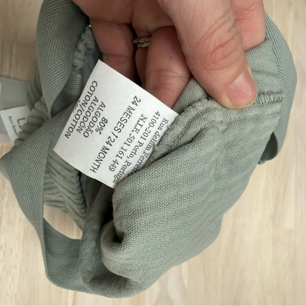 New! Snug green soft cord overalls